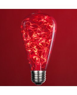 CL78443 E26 Base S64 Fairy Light RED LED Bulb 